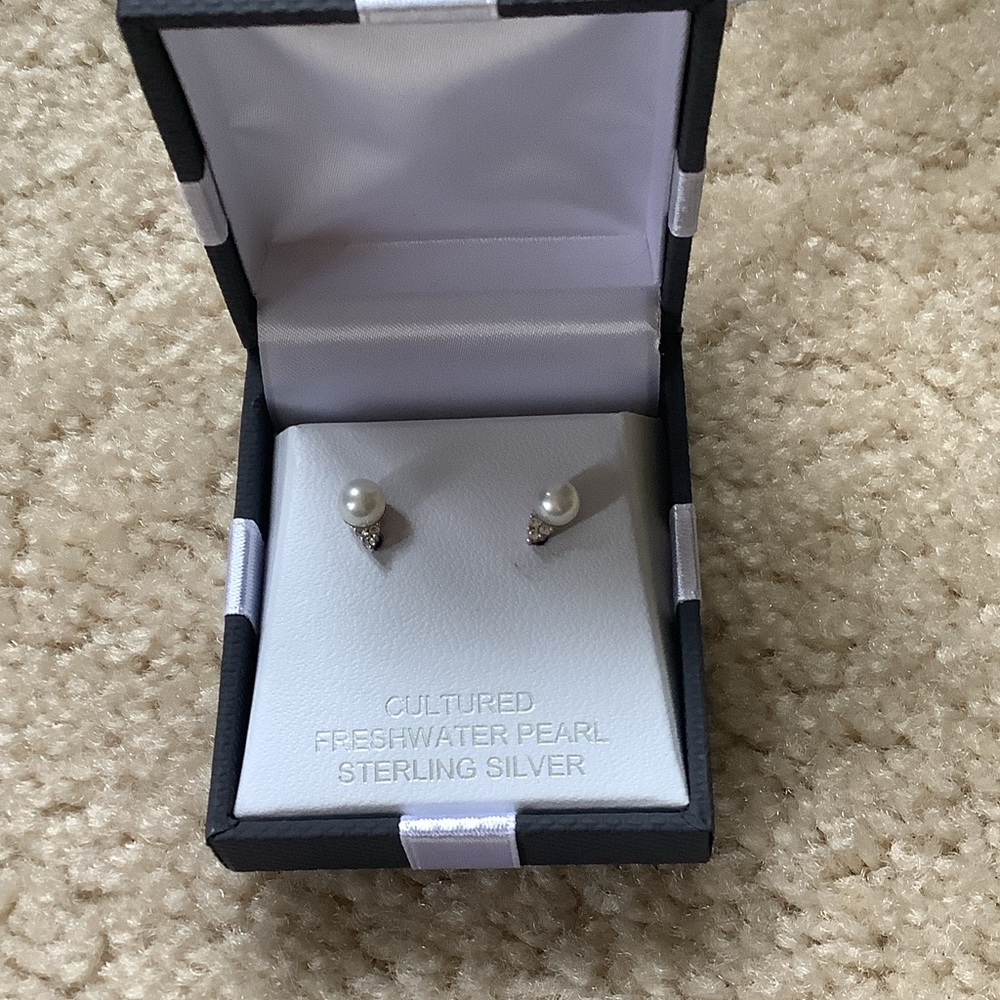 Cultured Freshwater Pearl Sterling Silver Earrings